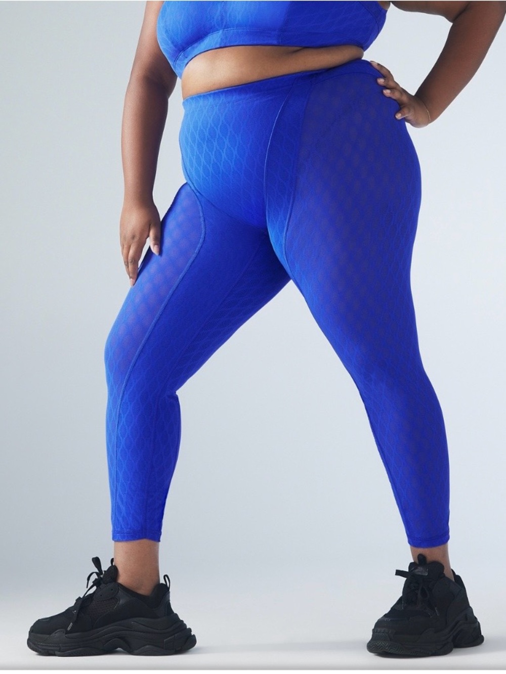 NWT Savage x Fenty Peak Performance High-Waist X Mesh Legging Womens 18-20 Blue